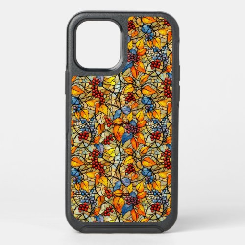 Stained Glass Fall Leave Pattern OtterBox Symmetry iPhone 12 Pro Case