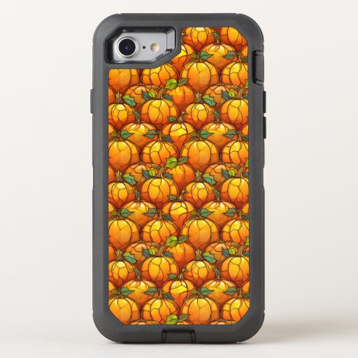 Stained Glass Fall Pumpkin Field  OtterBox Defender iPhone SE/8/7 Case
