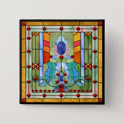 Stained Glass Fantasy Button
