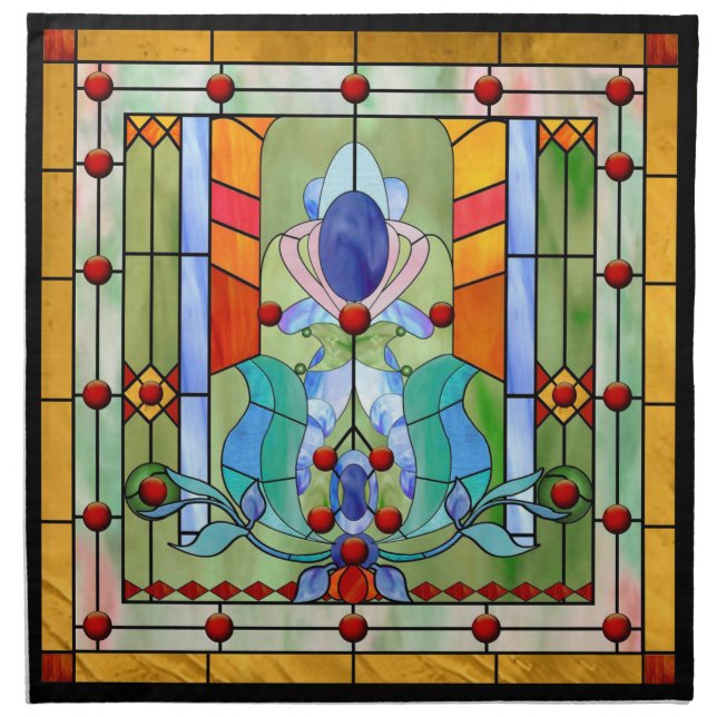 Stained Glass Fantasy Cloth Napkin (Front)