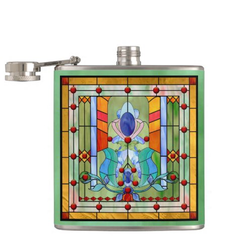 Stained Glass Fantasy Flask