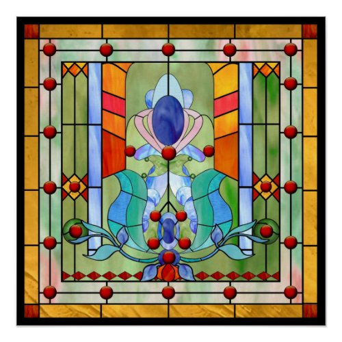 Stained Glass Fantasy Poster