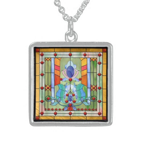 Stained Glass Fantasy Sterling Silver Necklace
