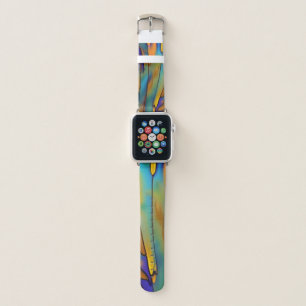 Stained Glass Feather AI Abstract Art Apple Watch Band