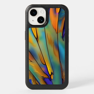 Stained Glass Feather AI Abstract Art   OtterBox iPhone 14 Case