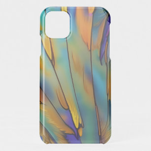 Stained Glass Feather AI Abstract Art iPhone 11 Case