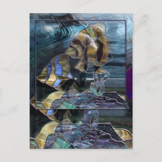 Stained Glass Fish Postcard (Front)