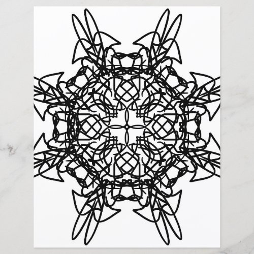 Stained Glass Floral Mandala Coloring Page