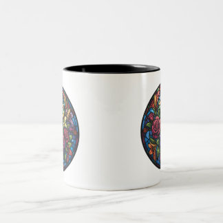 Stained Glass Floral Mug