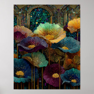 Stained Glass Floral Wall Art –  Digital Download