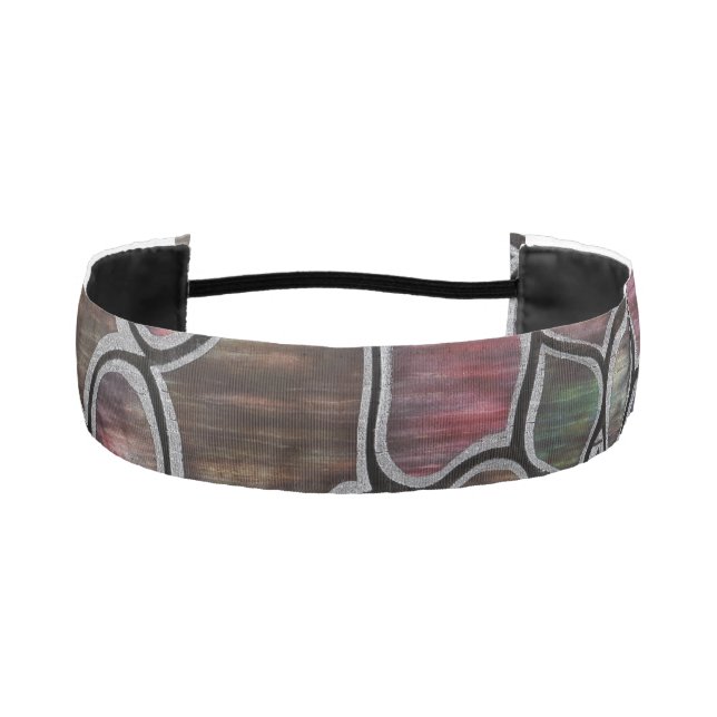 Stained Glass Flower Athletic Headband (Front)