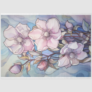 Stained Glass Flower Découpage Tissue Paper