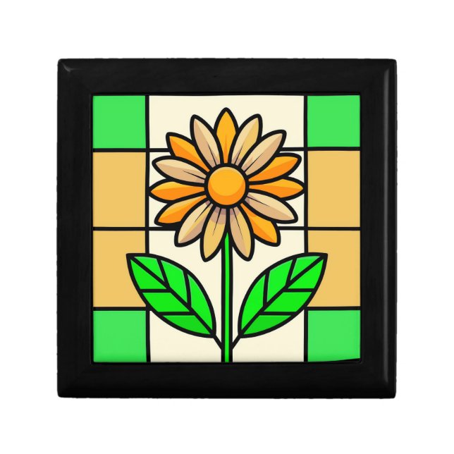 Stained Glass Flower Gift Box (Front)