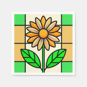 Stained Glass Flower Napkins
