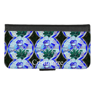 stained glass flower pattern  iPhone 8/7 wallet case