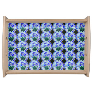 stained glass flower tray