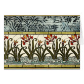 Stained Glass Flowers with Tan Border (Front Horizontal)