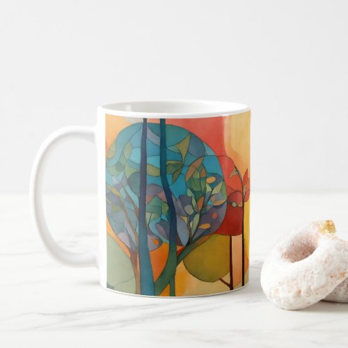 Stained Glass Forest Coffee Mug