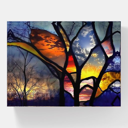 Stained Glass Forest Paperweight Zazzle