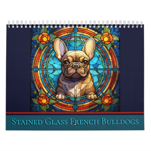 Stained Glass French Bulldog Calendar