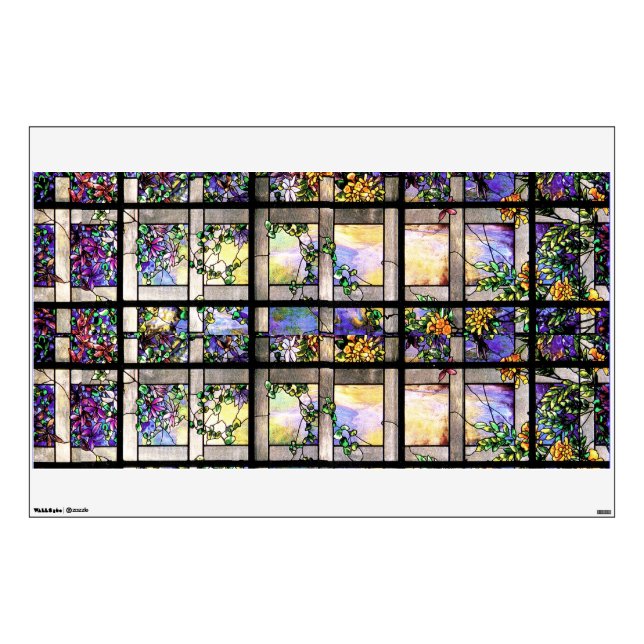 Stained Glass Garden Wall Decal (Front)