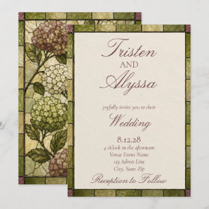Stained Glass Garden Wedding Invitation