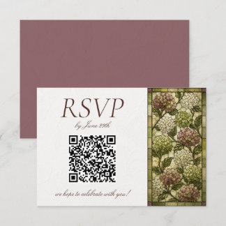 Stained Glass Garden Wedding RSVP Card