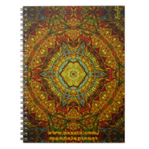 Stained-Glass-Gas-Ring-Mandala Notebook