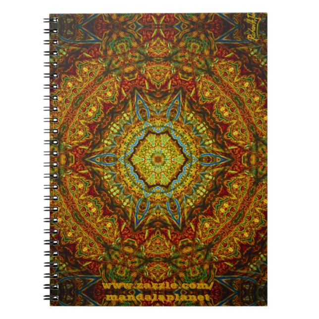 Stained-Glass-Gas-Ring-Mandala Notebook (Front)
