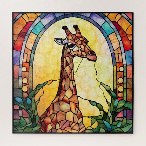 Stained Glass Giraffe  Jigsaw Puzzle