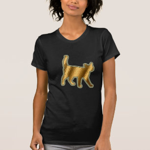 Stained Glass Gold Cat T-Shirt