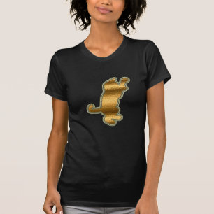 Stained Glass Gold Cat T-Shirt