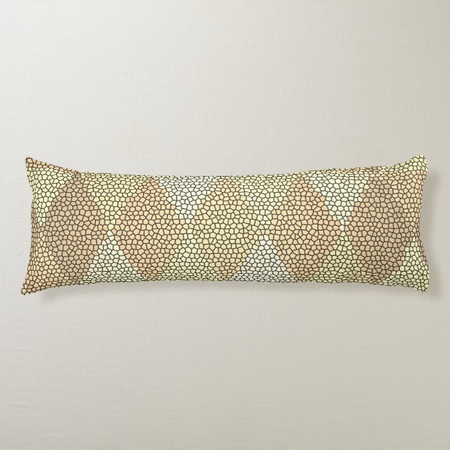 Stained Glass Gold Diamond Pattern Body Pillow (Front)