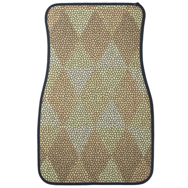Stained Glass Gold Diamond Pattern Car Floor Mat (Front)