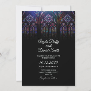 Stained Glass Gothic Wedding Invitation