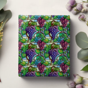 Stained glass Grapes Wrapping Paper