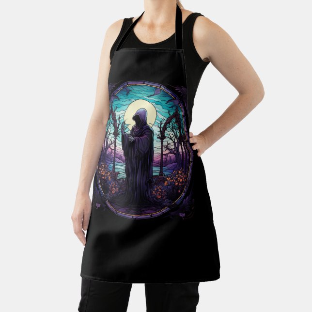 Stained Glass Grim Reaper Apron (Insitu)
