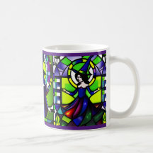 Stained Glass Hallwoeen Witch Mug