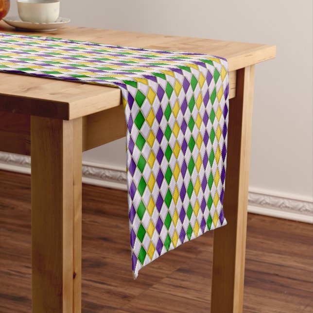 Stained Glass Harlequin Short Table Runner (In Situ)