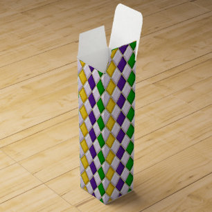 Stained Glass Harlequin Wine Box