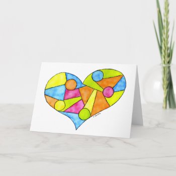 Stained Glass Heart Holiday Card by KaliParsons at Zazzle