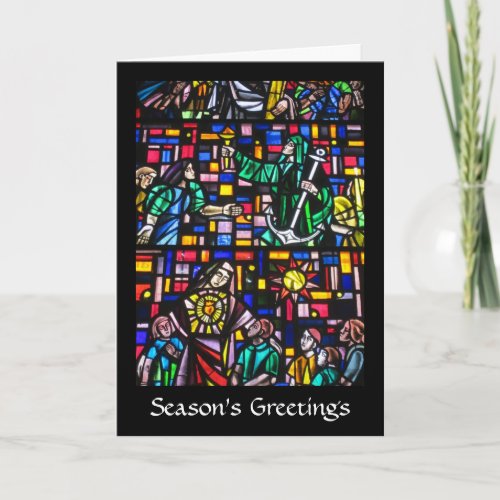 stained glass holiday card