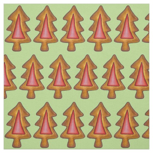 Stained Glass Holiday Christmas Tree Cookie Fabric