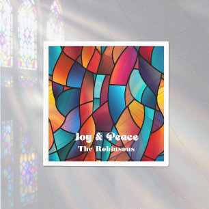 Stained Glass Holiday Party Napkins