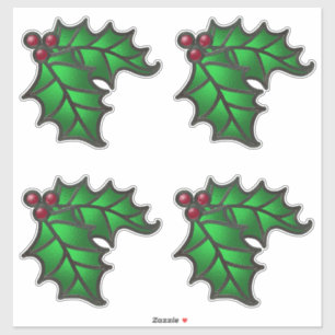 Stained Glass Holly and Berries Kit Sticker