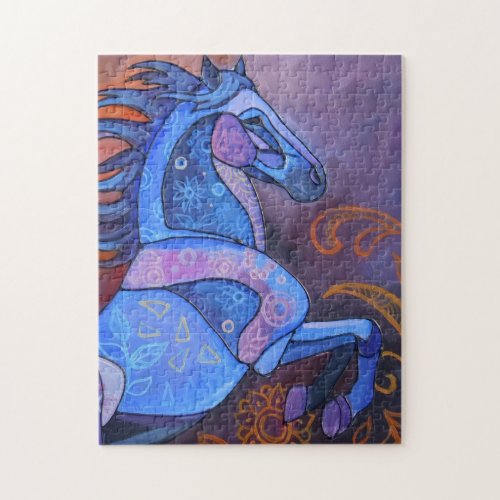 Stained Glass Horse 2 10x14 Photo Puzzle