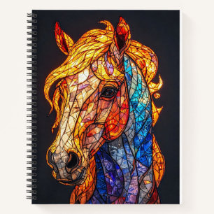 Stained Glass Horse Design Notebook