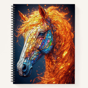 Stained Glass Horse Design Notebook