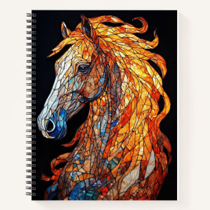Stained Glass Horse Design Notebook