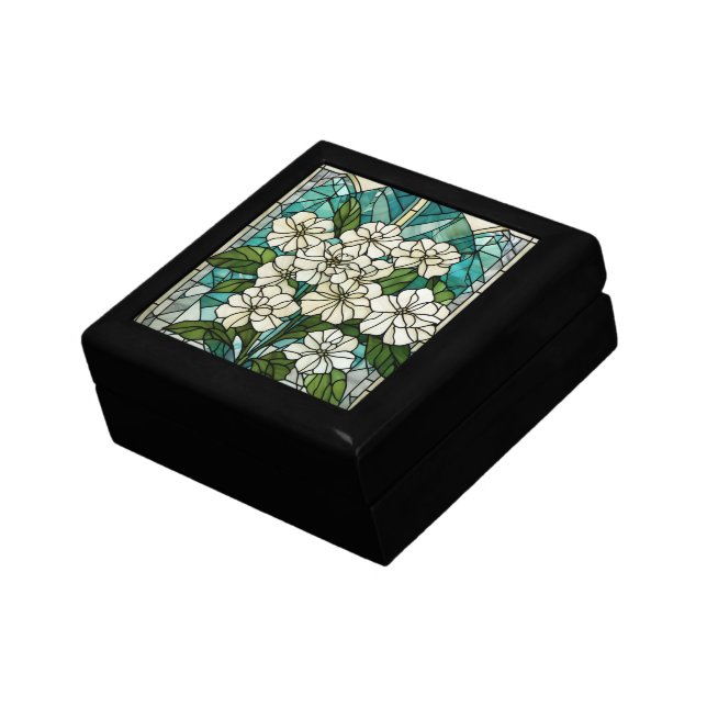 Stained Glass Hydrangea Illustration  Gift Box (Side)